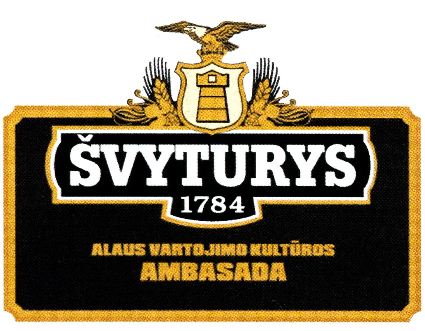 Prekės ženklas: ŠVYTURYS 1784 ALAUS VARTOJIMO KULTŪROS AMBASADA
